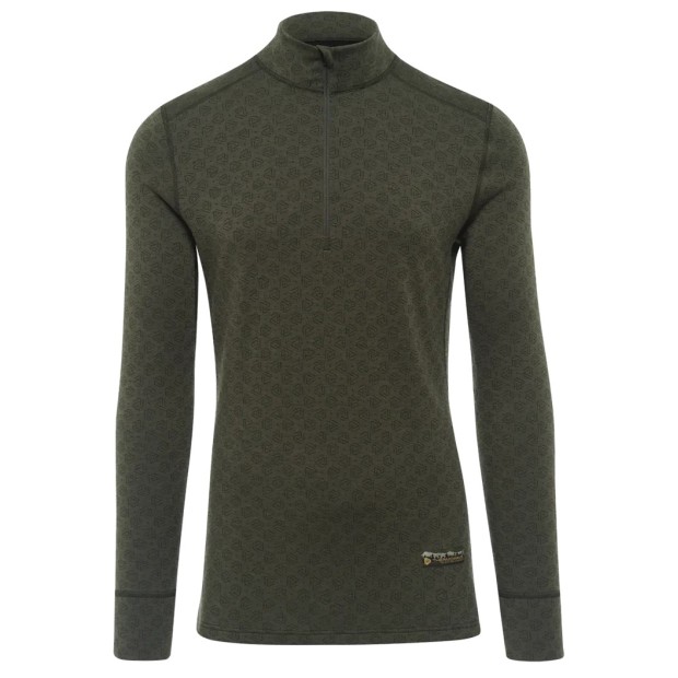 THERMOWAVE Marškinėliai MERINO XTREME 1/2 zip Chaki