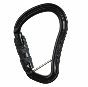 Karabinas SINGING ROCK HECTOR SCREW black