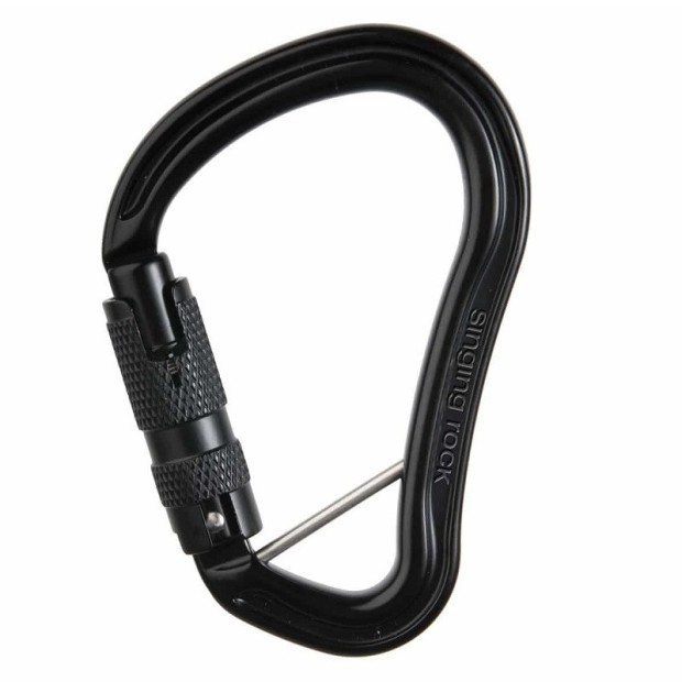 Karabinas SINGING ROCK HECTOR SCREW black