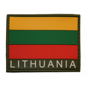 "Antsiuvas su velcro ""LIETUVA"" 65x50mm"