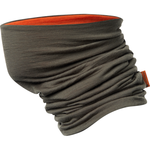 Kaklaskarė THERMOWAVE dvipusė MERINO green/orange