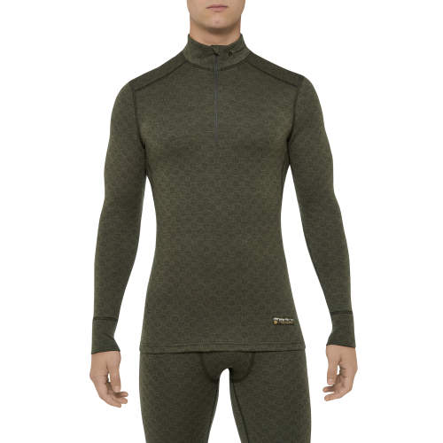 Marškinėliai THERMOWAVE MERINO XTREME 1/2 zip chaki