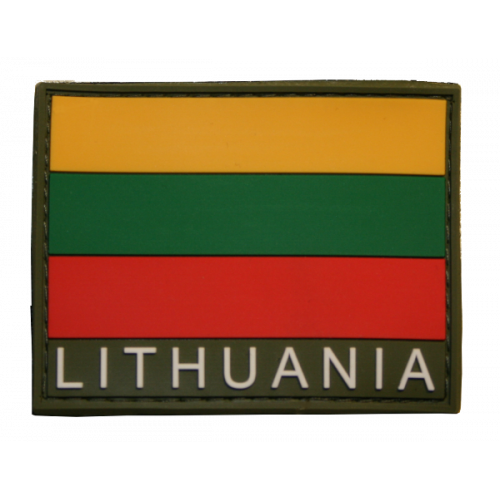 Antsiuvas su velcro "LITHUANIA" 65x50mm.